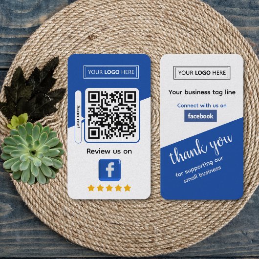 Facebook bedrijfsbeoordeling met QR-code Visitekaartje