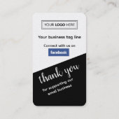 Facebook-bedrijfsbeoordeling met QR-code Visitekaartje (Achterkant)