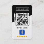 Facebook-bedrijfsbeoordeling met QR-code Visitekaartje (Voorkant)