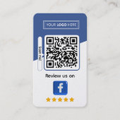 Facebook bedrijfsbeoordeling met QR-code Visitekaartje (Voorkant)