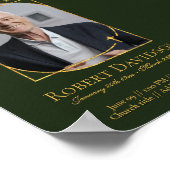 Facebook begrafenisbericht Deep Green Poster (Hoek)