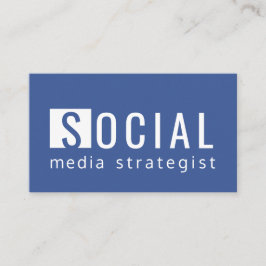Facebook Blue Social Media Strategist - Blogger Visitekaartje