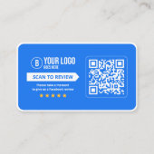 Facebook Business Review 5-sterren scannbare QR-co Visitekaartje (Voorkant)