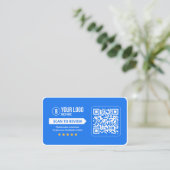 Facebook Business Review 5-sterren scannbare QR-co Visitekaartje (Staand voorkant)