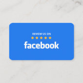 Facebook Business Review 5-sterren scannbare QR-co Visitekaartje (Achterkant)