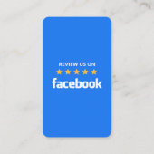 Facebook Business Review 5-sterren scannbare QR-co Visitekaartje (Achterkant)