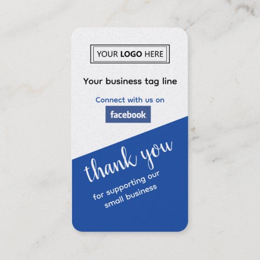 Facebook Business Review met QR Code Visitekaartje (Achterkant)