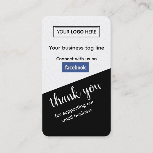 Facebook Business Review met QR Code Visitekaartje (Achterkant)