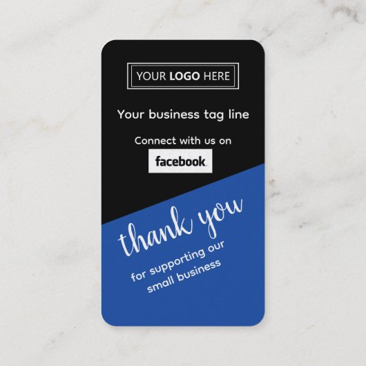 Facebook Business Review met QR Code Visitekaartje (Achterkant)