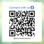 Facebook Connect Met Ons QR Code Wit Raamsticker (Vel 3)