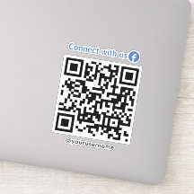 Facebook Connect Met Ons QR Code Wit