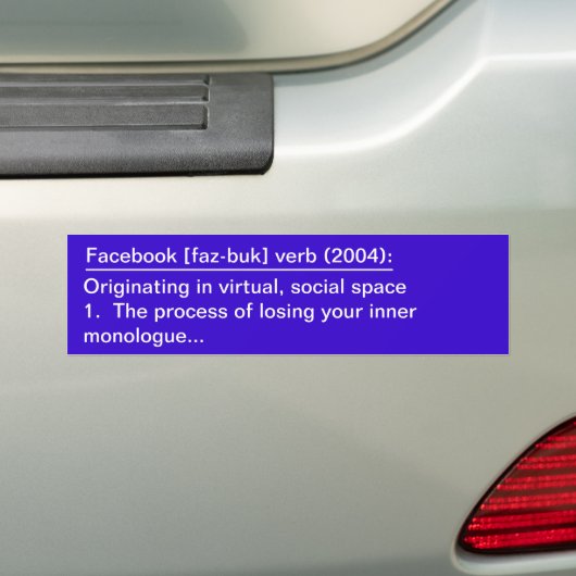 Facebook-definitie Bumpersticker (Op auto)