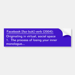 Facebook-definitie Bumpersticker