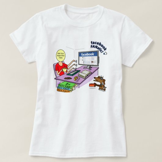 Facebook fanatiek T-shirt (Design voorkant)