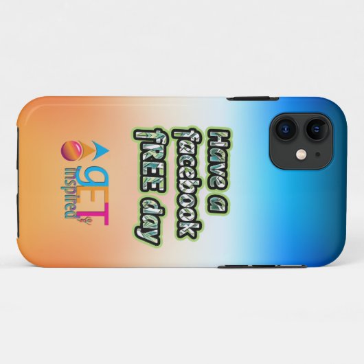 Facebook Free Day Hoesje-Mate iPhone Case (Achterkant (horizontaal))