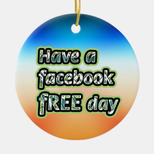 Facebook Free Day Keramisch Ornament (Voorkant)