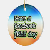 Facebook Free Day Keramisch Ornament (Links)