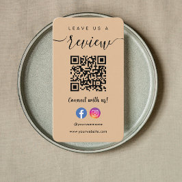 Facebook Instagram QR-code Laat ons een Review Log Visitekaartje