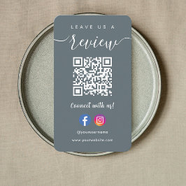 Facebook Instagram QR-code Laat ons een Review Nav Visitekaartje