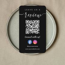Facebook Instagram QR-code Laat ons een Review zwa