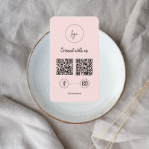 Facebook Instagram QR Code Verbind met ons Roze