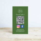 Facebook Instagram Social Media QR Code Groen Visitekaartje