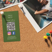 Facebook Instagram Social Media QR Code Groen Visitekaartje