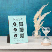 Facebook Instagram TikTok QR Code Baby Blauw Fotoplaat (Zijkant)