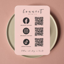 Facebook Instagram TikTok QR Code Blush Roze