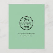 Facebook Instagram TikTok QR Code Mint Groen Flyer (Achterkant)