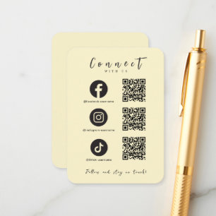 Facebook Instagram TikTok QR Code Soft Groovy Informatiekaartje