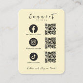 Facebook Instagram TikTok QR Code Soft Groovy Visitekaartje (Voorkant)