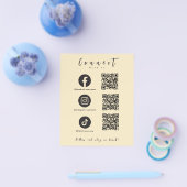 Facebook Instagram Tiktok QR Code Trendy Groovy Flyer (Enkel)