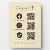 Facebook Instagram Tiktok QR Code Trendy Groovy Fotoplaat (voorkant)