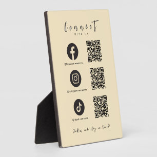Facebook Instagram Tiktok QR Code Trendy Groovy Fotoplaat