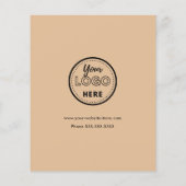 Facebook Instagram TikTok QR Code Trendy Rustiek Flyer (Achterkant)