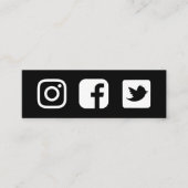 Facebook Instagram Twitter Mini Visitekaartje (Voorkant)