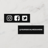 Facebook Instagram Twitter Mini Visitekaartje (Voorkant / Achterkant)