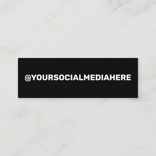 Facebook Instagram Twitter Mini Visitekaartje (Achterkant)