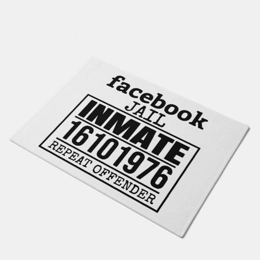 Facebook Jail Inmate Herhaling Offender Deurmat (Schuin)