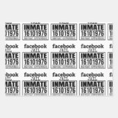 Facebook Jail Inmate Herhaling Offender Inpakpapier Vel (Voorkant 3)