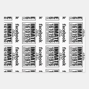 Facebook Jail Inmate Herhaling Offender Inpakpapier Vel