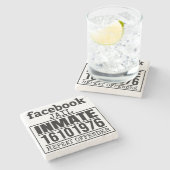 Facebook Jail Inmate Herhaling Offender Stenen Onderzetter (Zijkant)