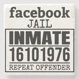Facebook Jail Inmate Herhaling Offender Stenen Onderzetter