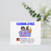 FACEBOOK JUNKIE BRIEFKAART (Staand voorkant)