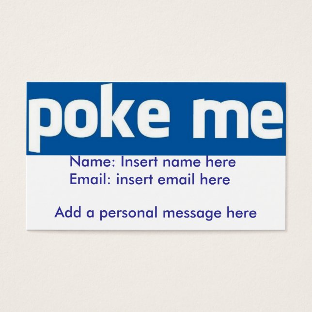 Facebook-kaart voor mij visitekaartjes (Voorkant)