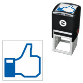 facebook LIKE me duim omhoog STEMPEL met INKT (In situ)