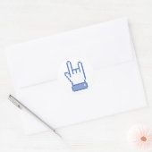 facebook like ROCK vrede hand teken pixel grafisch Ronde Sticker (Envelop)