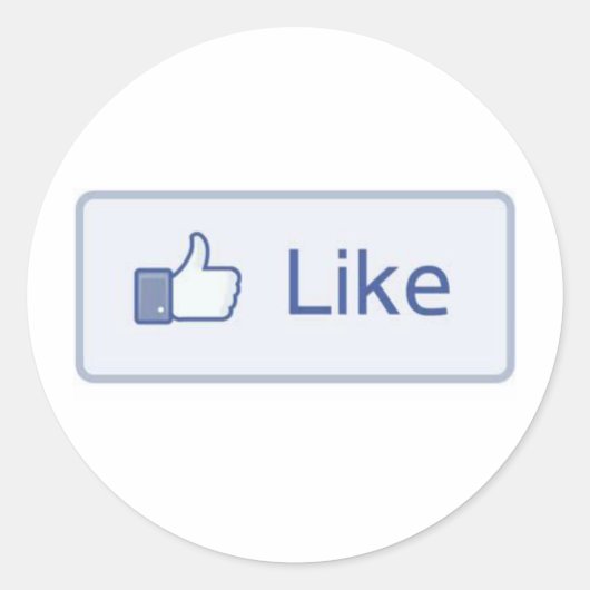 Facebook Like Ronde Sticker (Voorkant)
