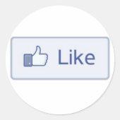Facebook Like Ronde Sticker (Voorkant)